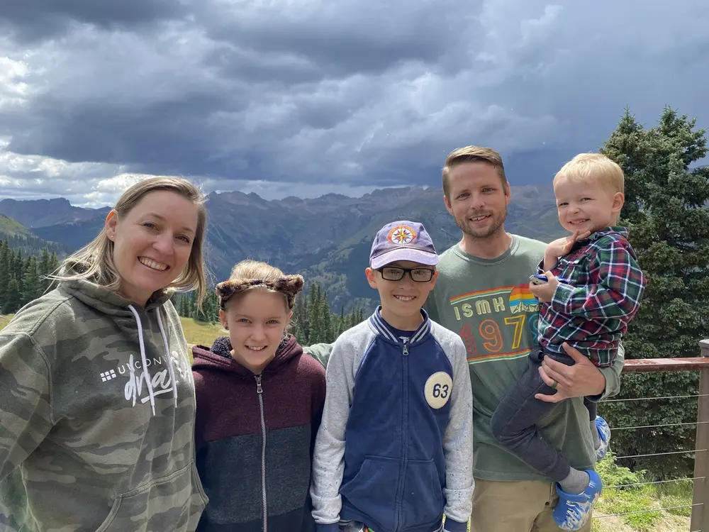 The Loper family during their missionary journey