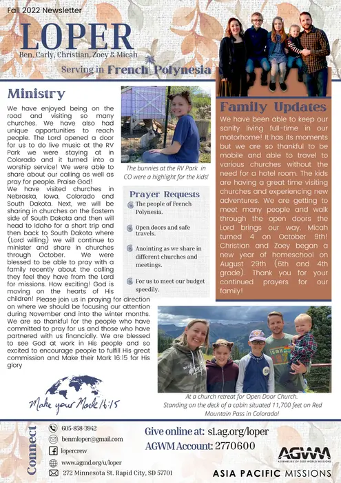 Fall 2022 Newsletter cover
