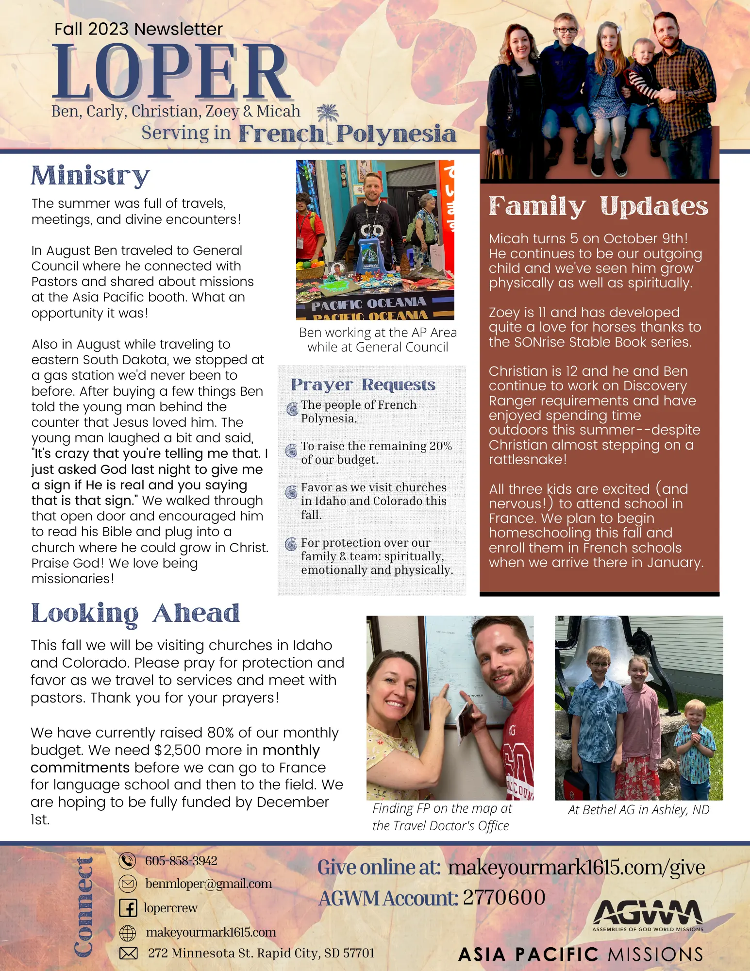 Fall 2023 Newsletter, page 1