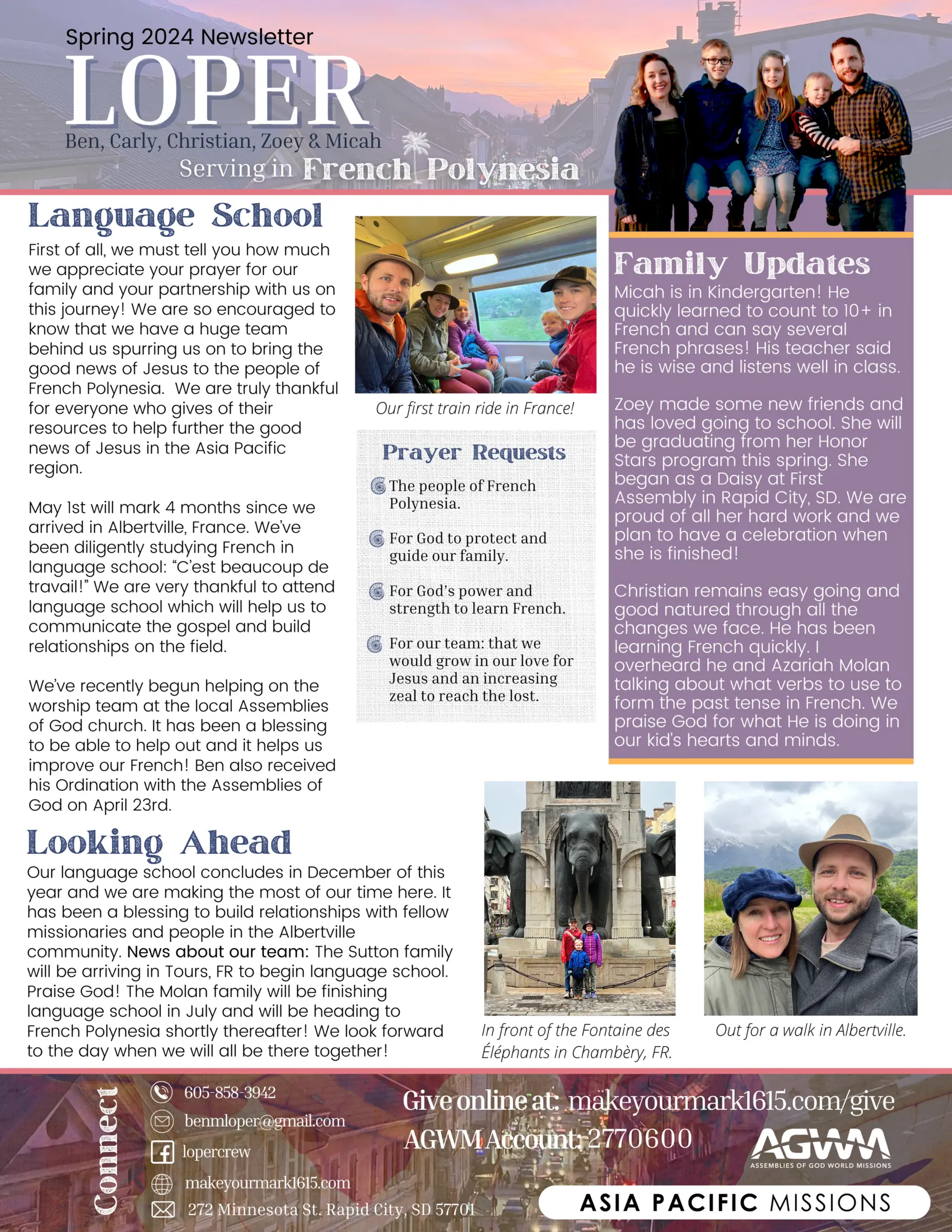 Spring 2024 Newsletter, page 1