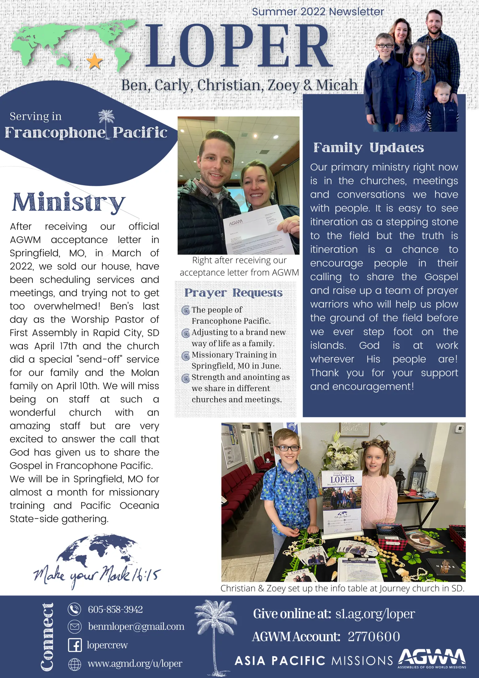 Summer 2022 Newsletter, page 1