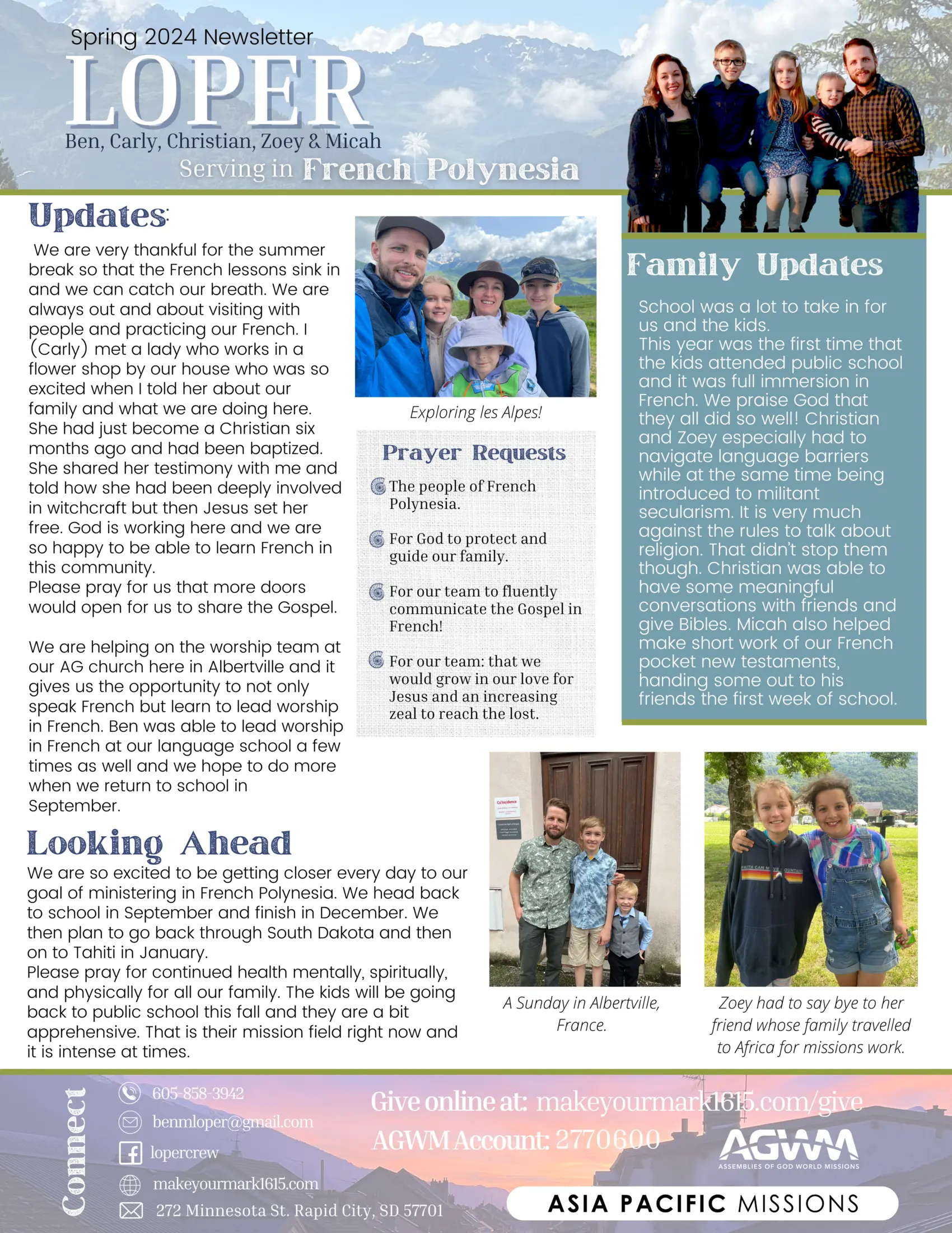 Summer 2024 Newsletter, page 1