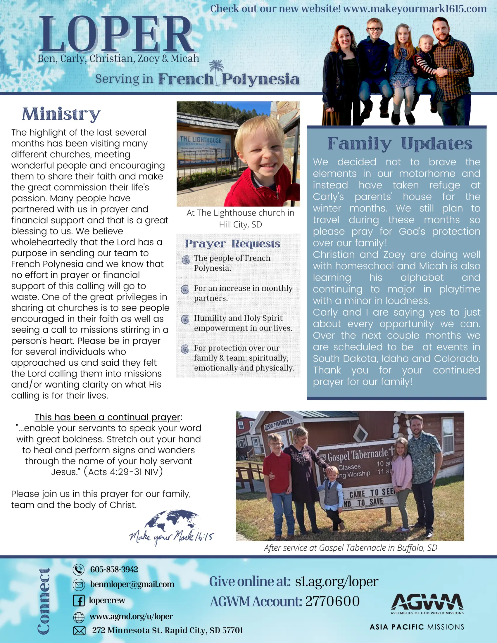 Winter 2022–2023 Newsletter, page 1